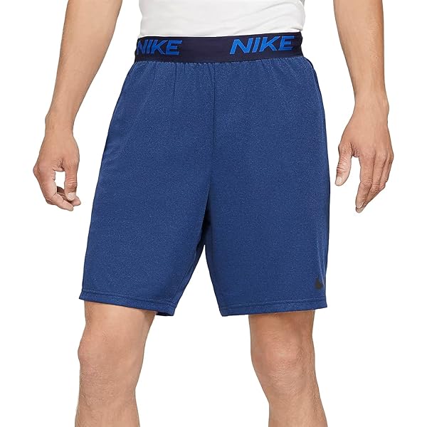 Nike mens Dri-FIT Veneer Training Shorts, Blue, Small at